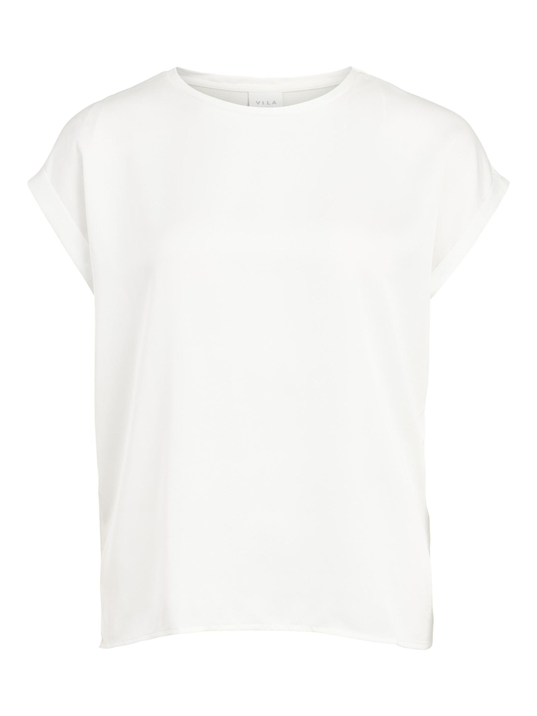 VILA_FallWinter2020_3582613_14059563.jpg Satin Blusen T-Shirt Kurzarm Basic Glänzendes Oberteil VIELLETTE