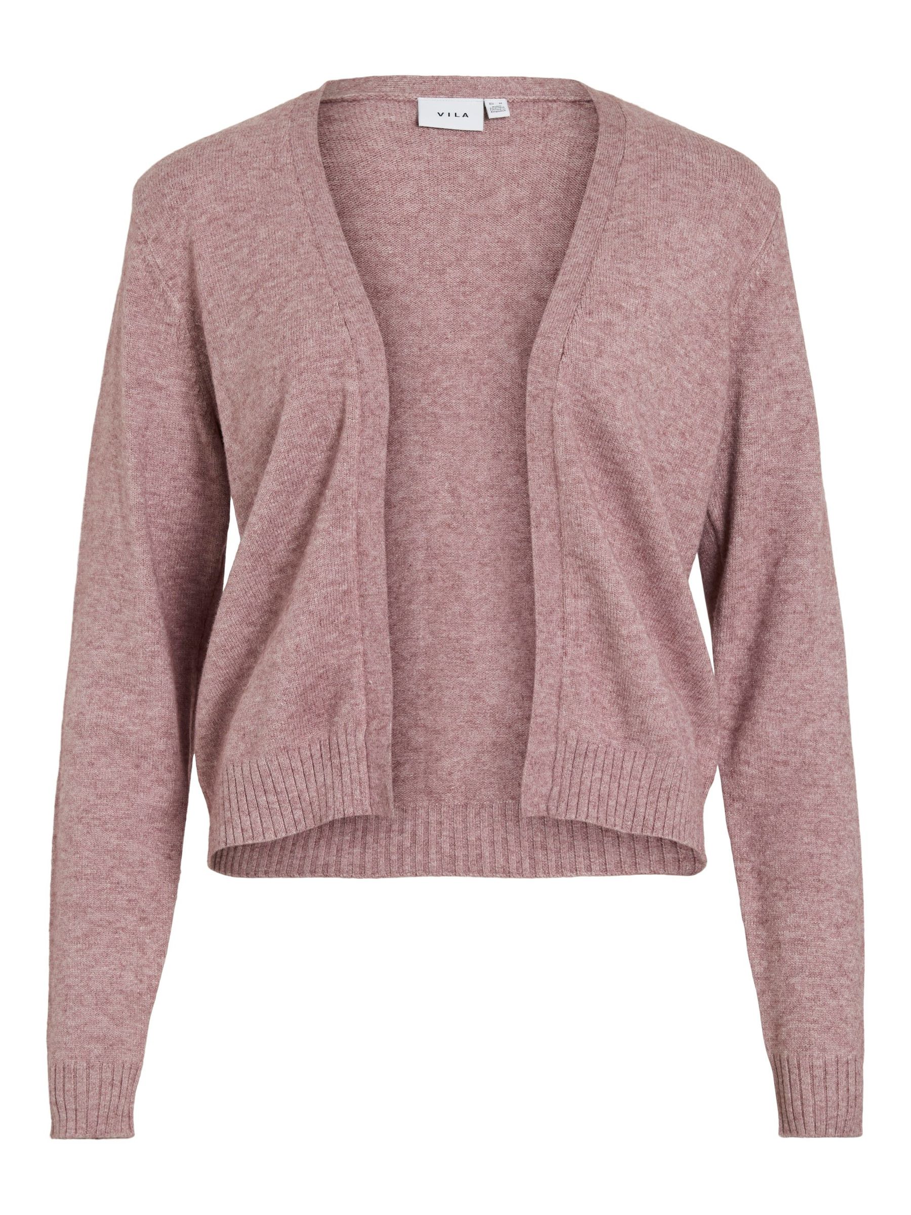 Kurze Feinstrick Cardigan Stretch Basic Jacke ohne Verschluss VIRIL Kurze Feinstrick Cardigan Stretch Basic Jacke ohne Verschluss VIRIL