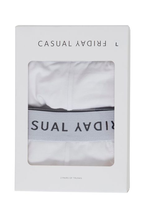 Casual Friday CASUAL FRIDAY 2er Stück Pack Boxershorts Trunks Set Stretch – Weiß, Bild 4