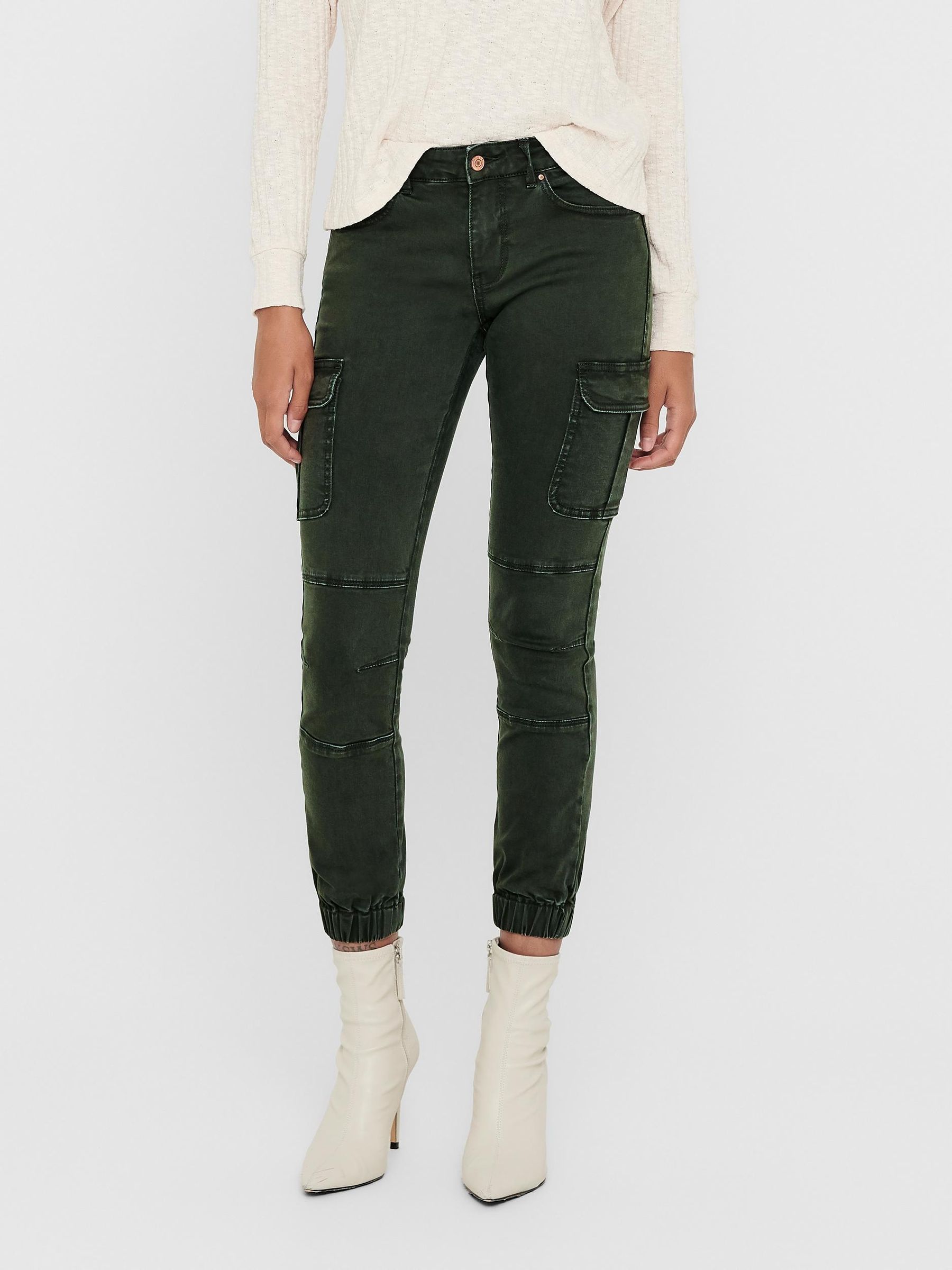 ONLY_SpringSummer2019_3436634_15170889_3.jpg Cargo Denim Jogger Pants Stretch Jeans Mid Waist Karotten Hose