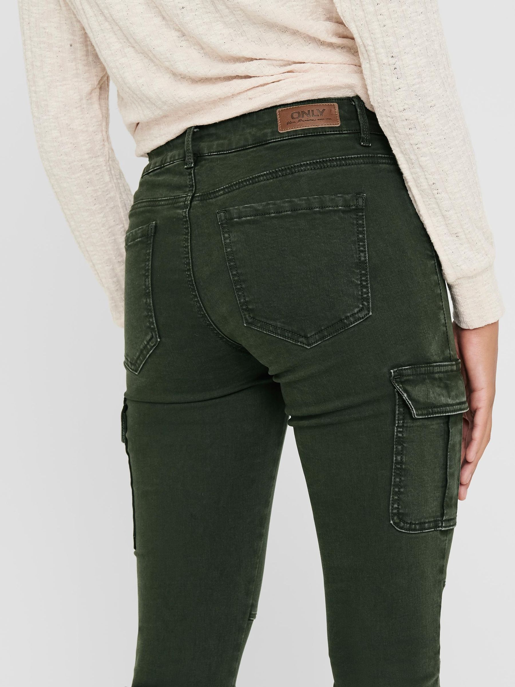 ONLY_SpringSummer2019_3436634_15170889_7.jpg Cargo Denim Jogger Pants Stretch Jeans Mid Waist Karotten Hose