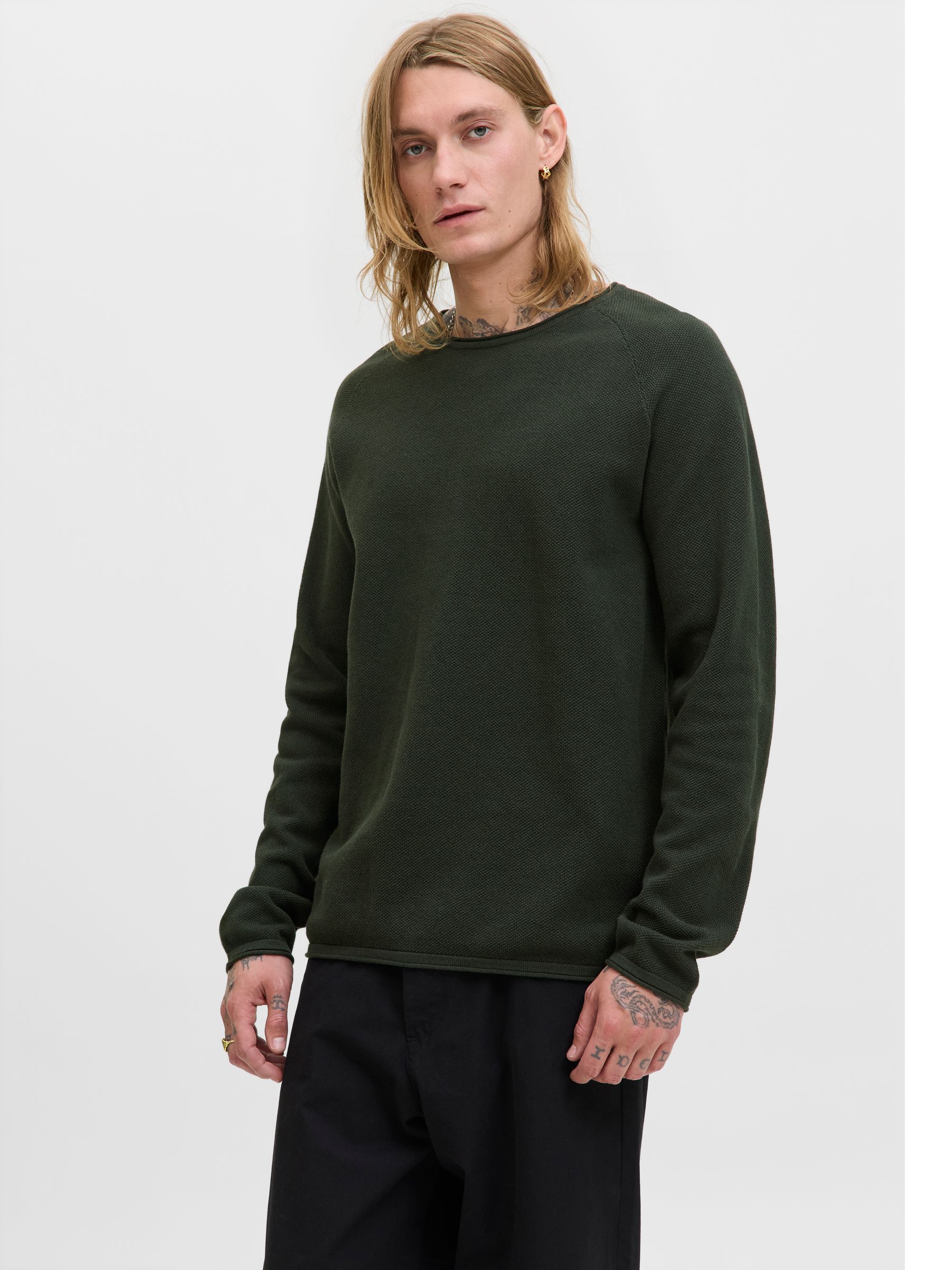 JACK&JONES_FallWinter2019_4771640_12157321_2.jpg Langarm Strickpullover Sweater Baumwolle Shirt JJEHILL