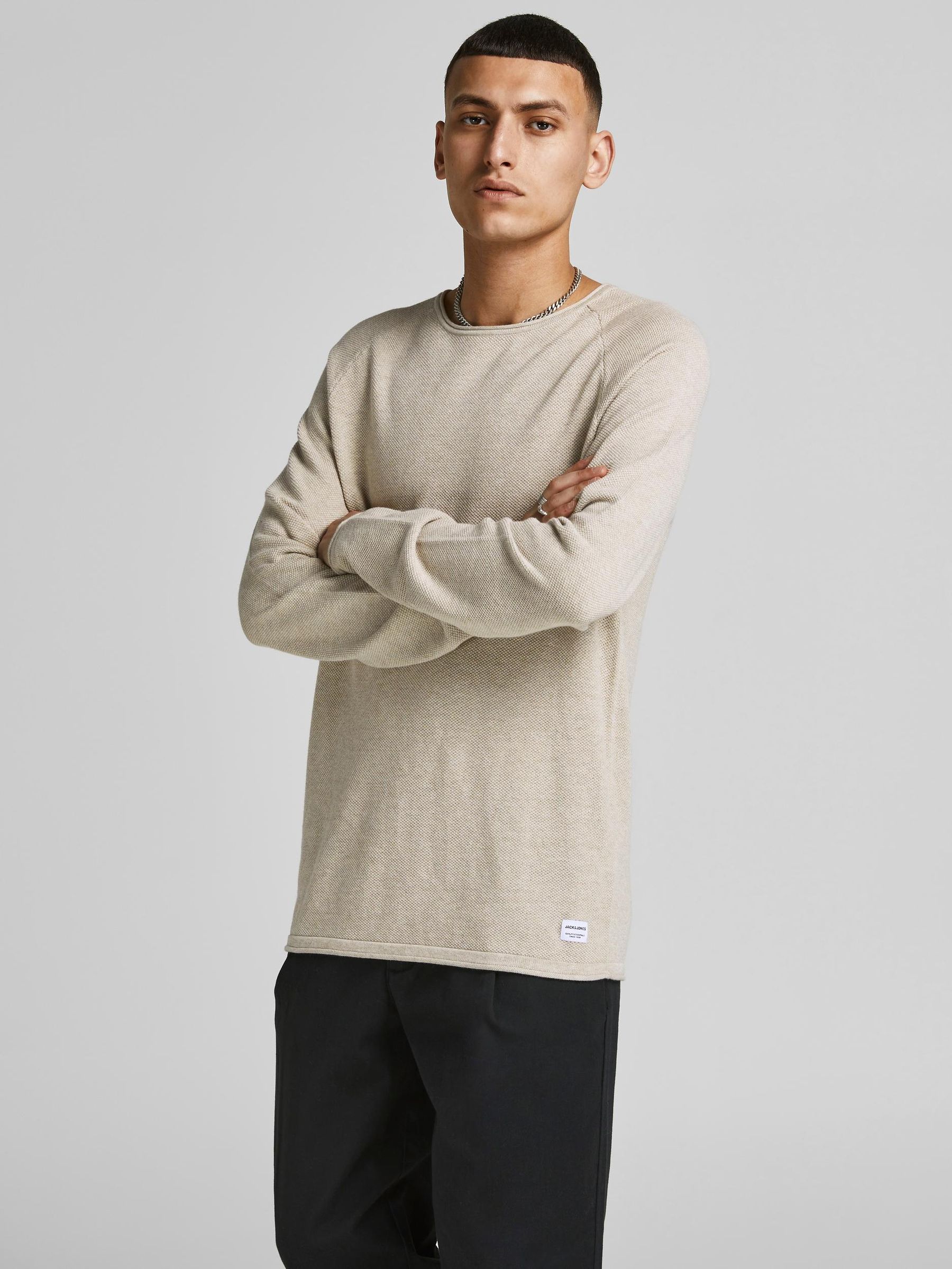 JACK&JONES_NOOS2019_3099555_12157321_3.jpg Langarm Strickpullover Sweater Baumwolle Shirt JJEHILL