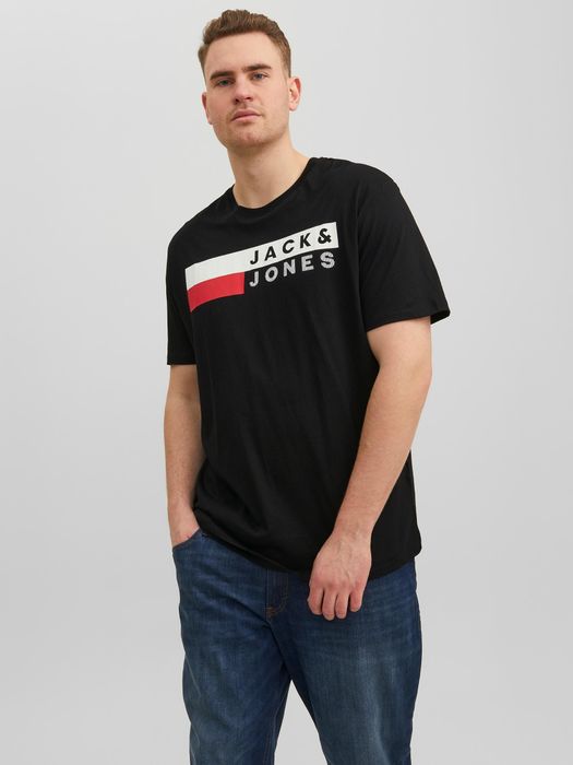 Jack & Jones JACK & JONES 2er Pack T-Shirt Plus Size Rundhals Kurzarm Shirt – Schwarz-Rot, Bild 3