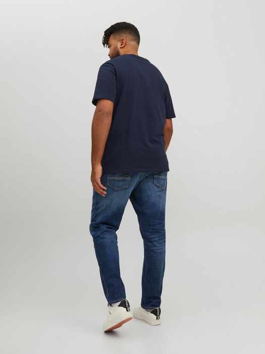 Jack & Jones JACK & JONES 2er Pack T-Shirt Plus Size Rundhals Kurzarm Shirt – Dunkelblau-Rot, Bild 3