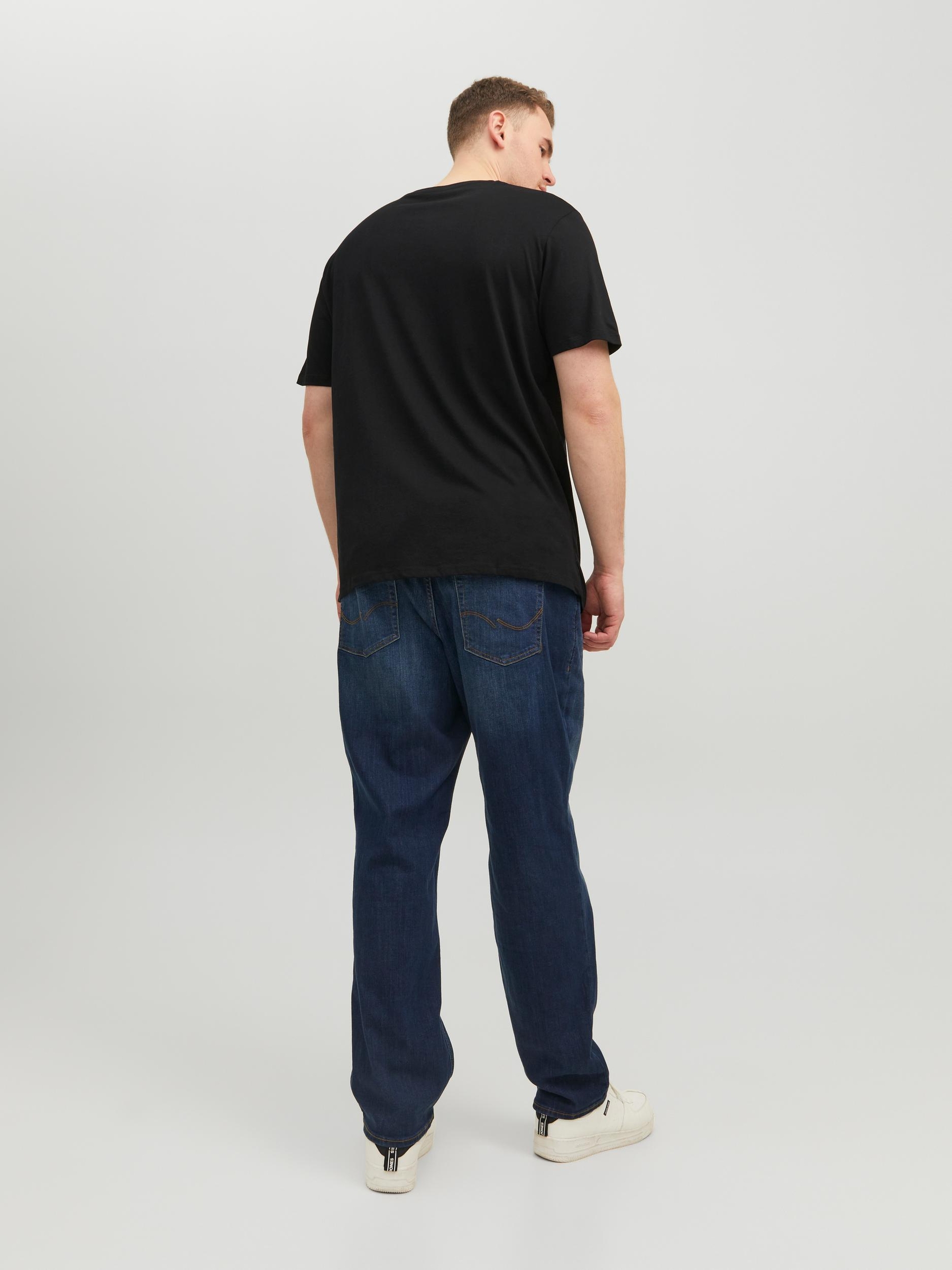 Jack & Jones JACK & JONES 2er Pack T-Shirt Plus Size Rundhals Kurzarm Shirt – Schwarz-Rot, Bild 2