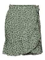 ONLY Damen Kurzer Wickel Rock Oberschenkellanger Falten Skirt Stretch Bund & Bindegürtel ONLOLIVIA