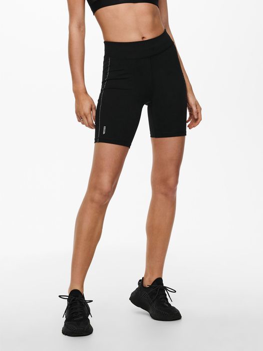 ONLY PLAY Kurze Capri Sport Leggings Stretch Hose Radler Tights, Farbe: Schwarz