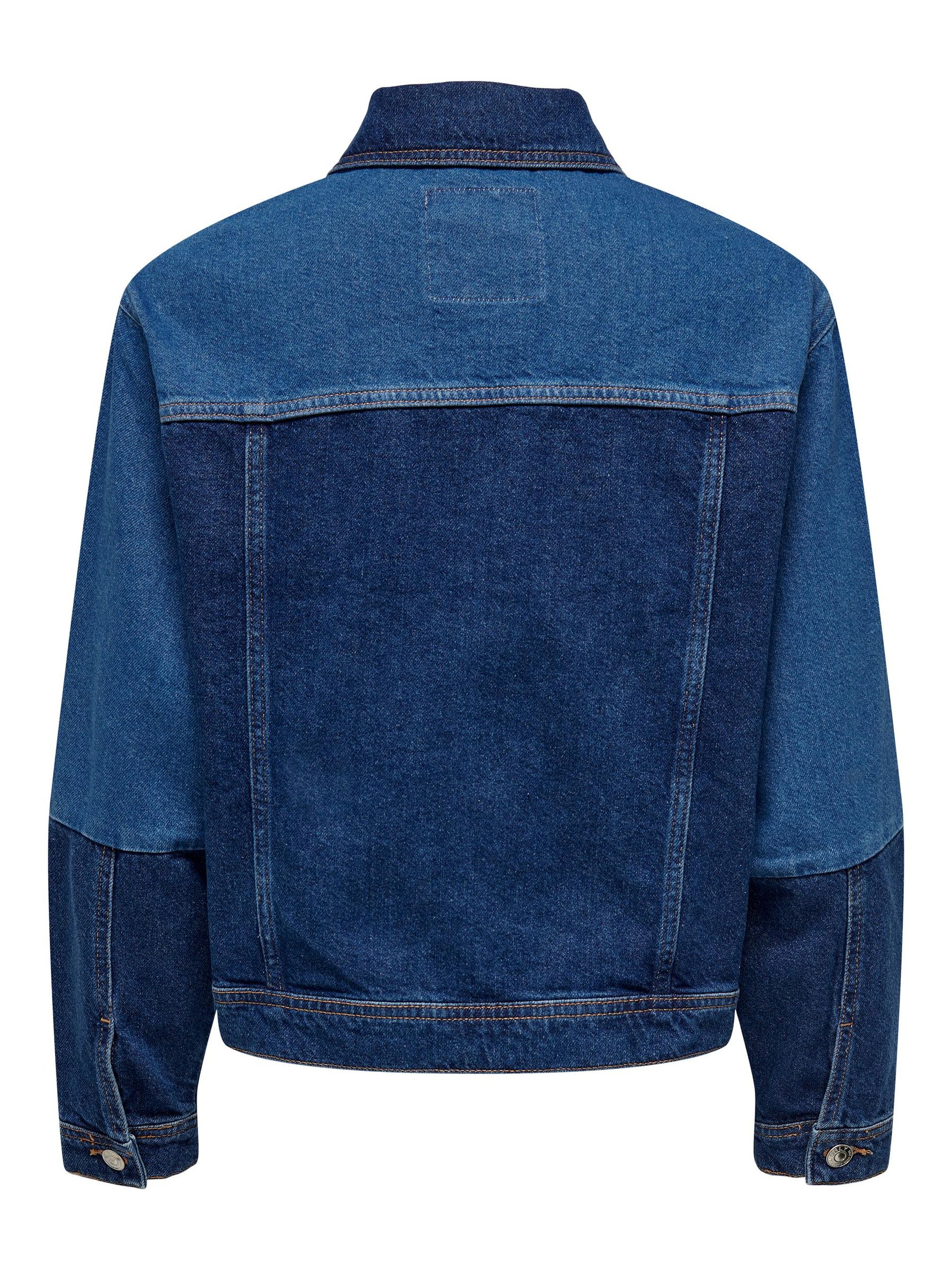 ONLY_Autumnwinter_3945559_15264369_2.jpg Colour Block Jeansjacke Stretch Denim Übergangs Jacket Vintage ONLKIM
