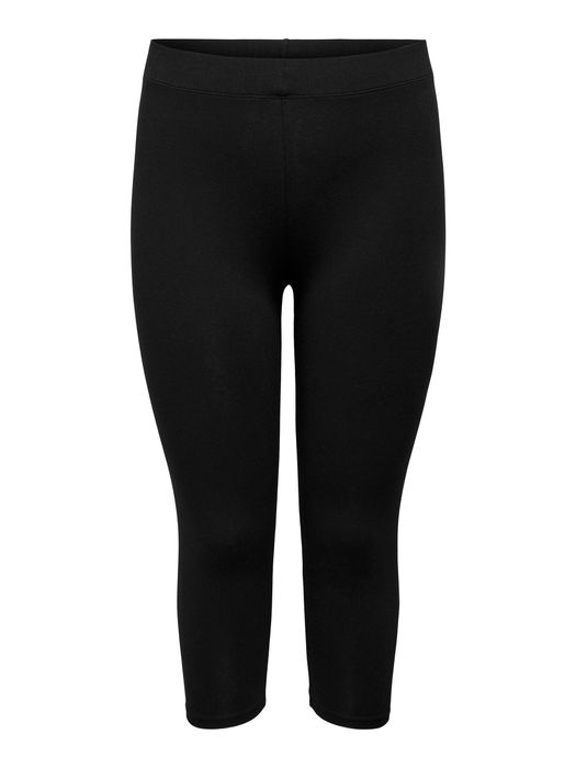 ONLY CARMAKOMA 3/4 Leggings Stretch Shorts CARTIME, Farbe: Schwarz