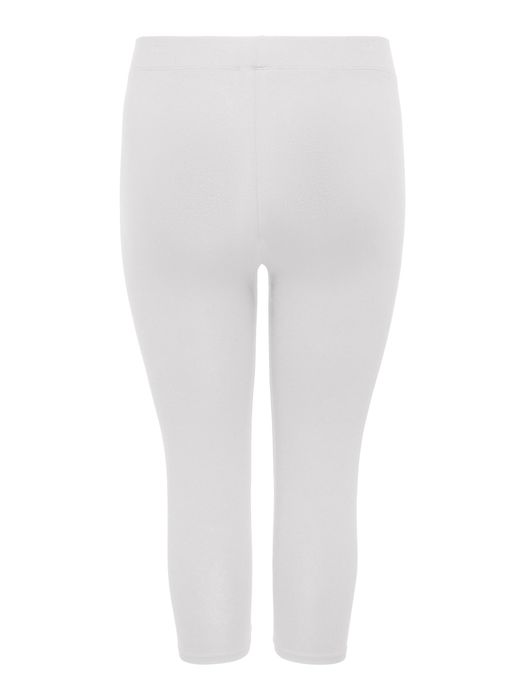 ONLY CARMAKOMA 3/4 Leggings Stretch Shorts CARTIME, Farbe: Weiß