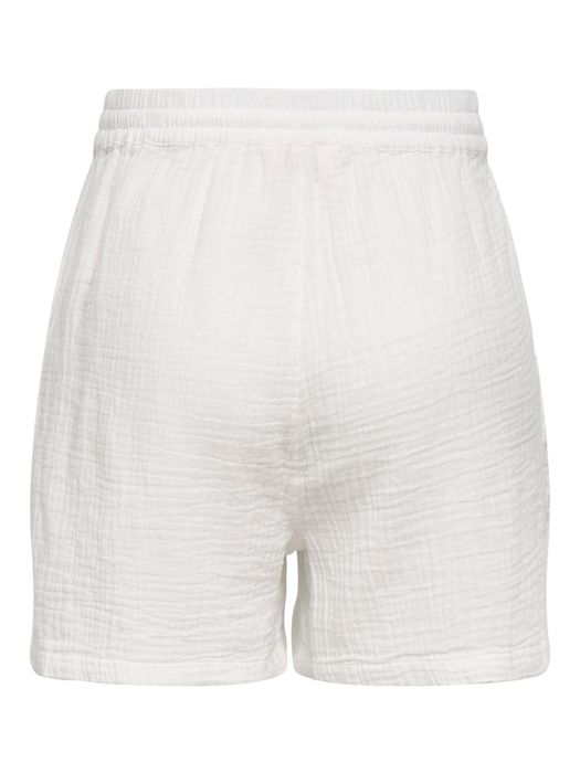 Only Kurze Struktur Stoff Shorts ONLTHYRA – Weiß, Bild 7