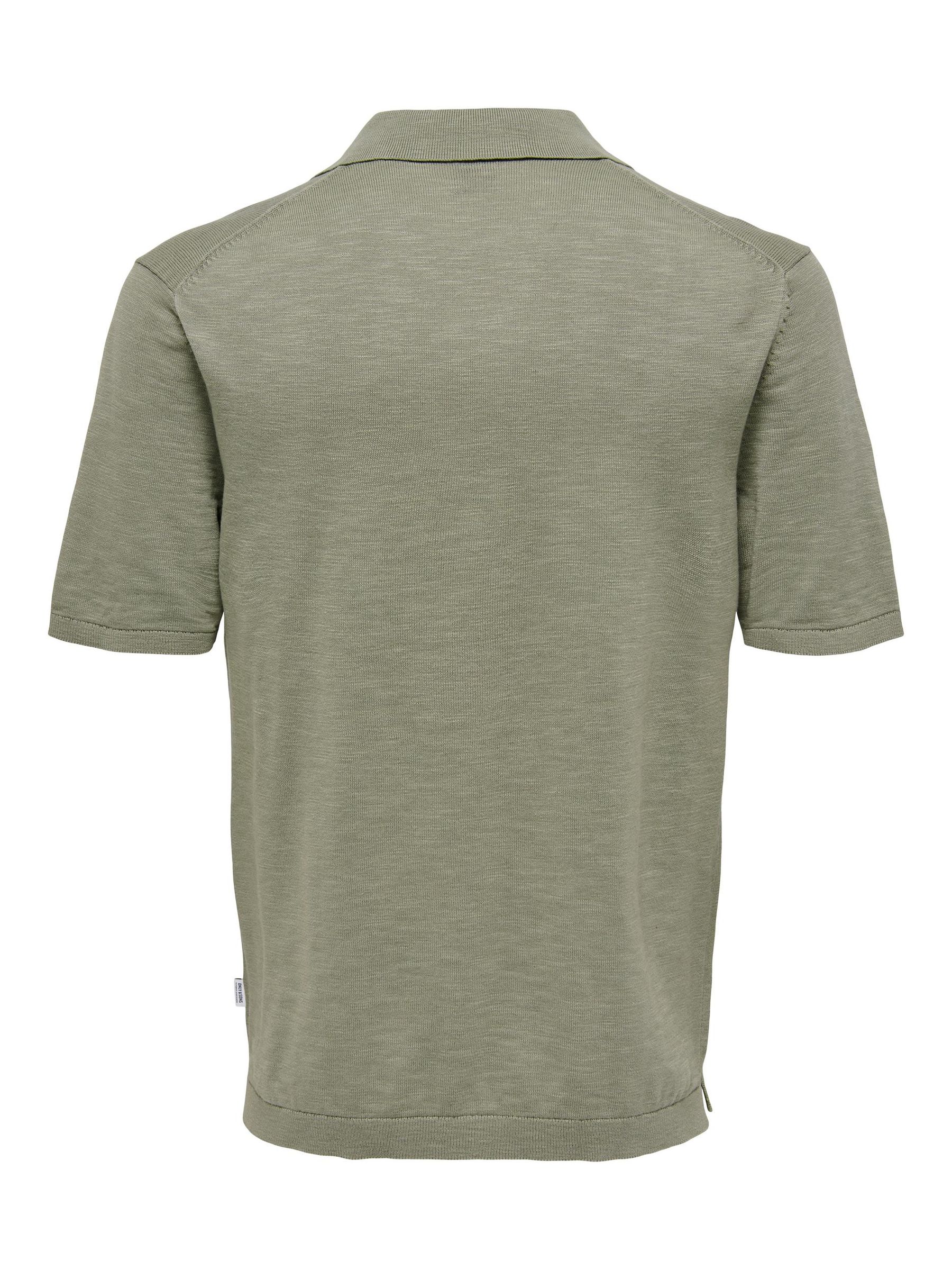 ONLY&SONS_Springsummer_4126906_22019517_2.jpg Einfarbiges Polo Hemd aus Baumwolle Kurzarm Shirt ONSACE