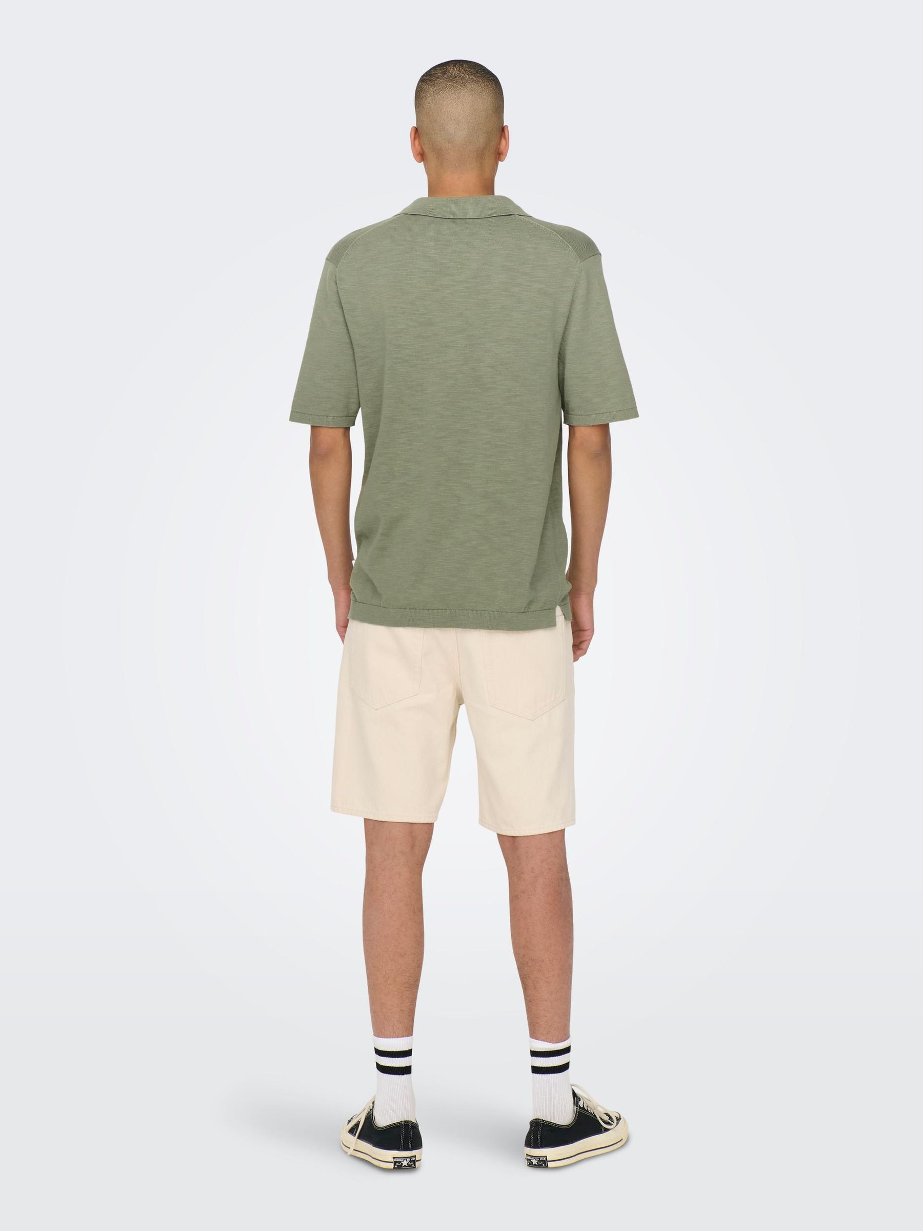 ONLY&SONS_Springsummer_4126906_22019517_4.jpg Einfarbiges Polo Hemd aus Baumwolle Kurzarm Shirt ONSACE