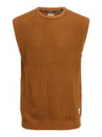 Herren JACK & JONES Dicker Grobstrick Pullunder Rundhals Sweater ohne Ärmel Warmer Pullover JJENICK