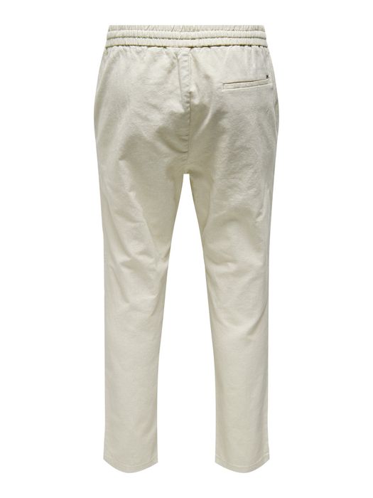 Only & Sons ONLY & SONS Leinen Stoffhose ONSLINUS – Beige, Bild 8