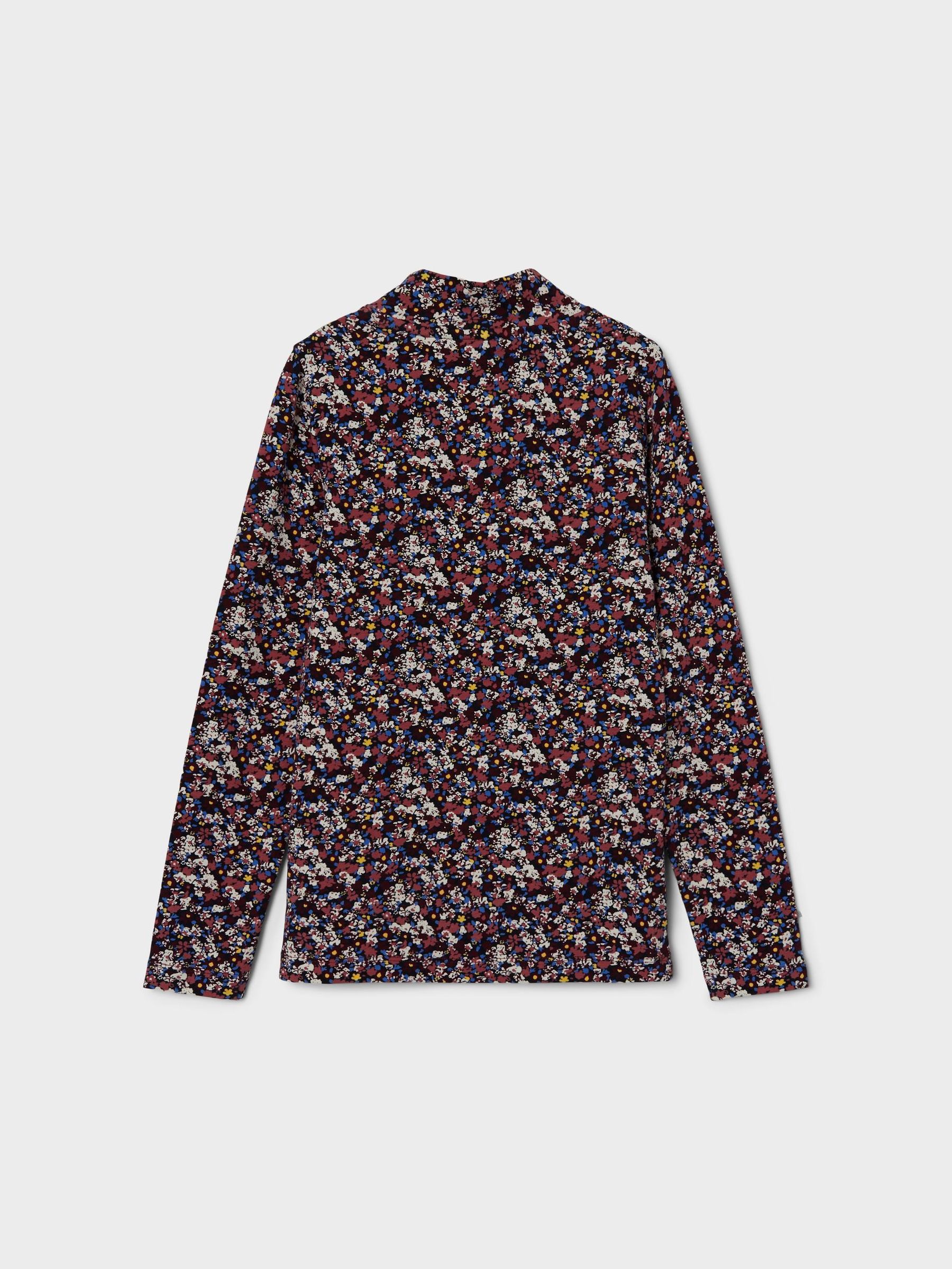 NAME-IT_Autumnwinter_4089625_13212344_2.jpg Dünnes Langarm Shirt High Neck Jersey Oberteil Blumen Print NKFOLIBER