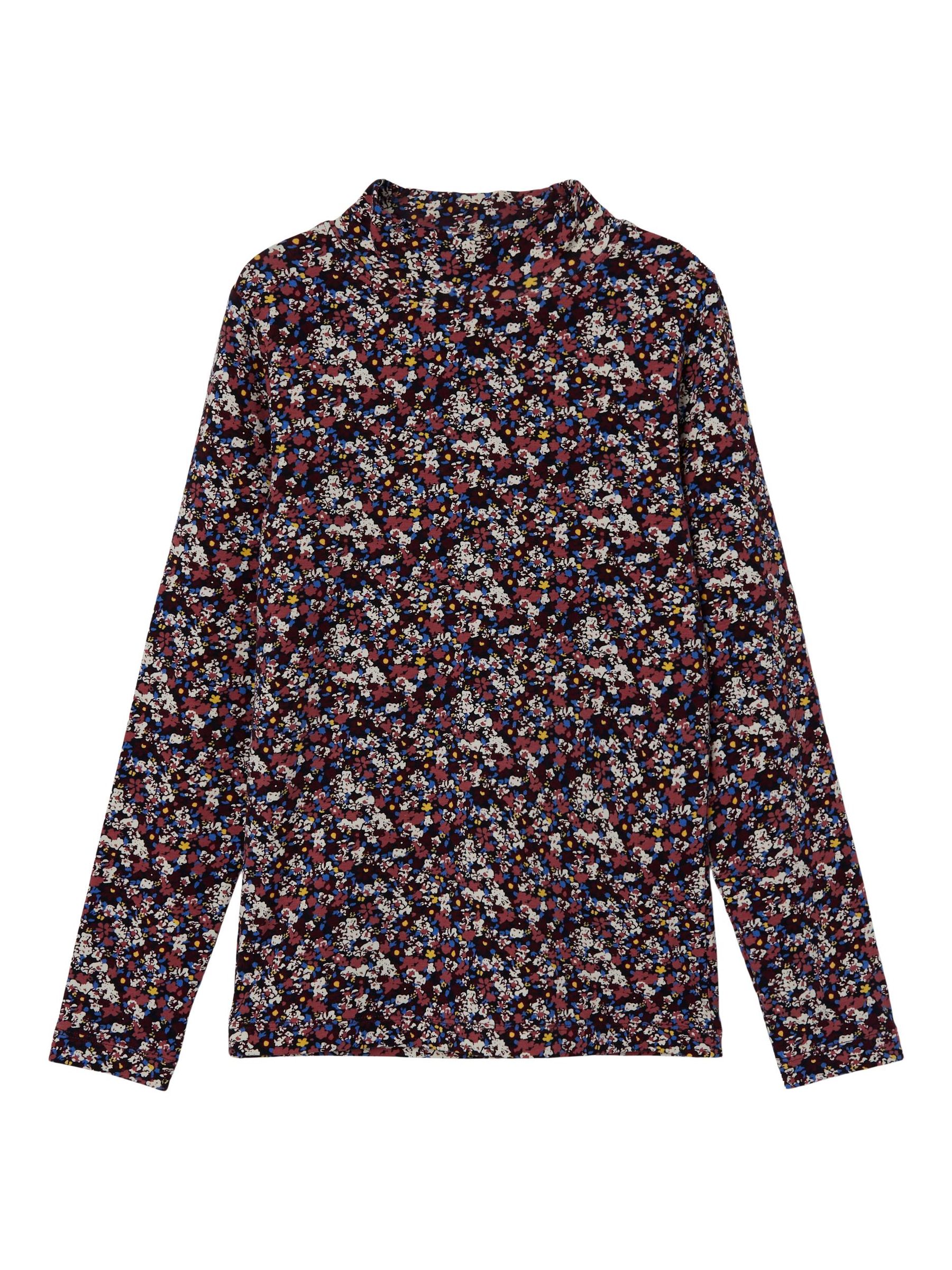 NAME-IT_Autumnwinter_4089625_13212344.jpg Dünnes Langarm Shirt High Neck Jersey Oberteil Blumen Print NKFOLIBER