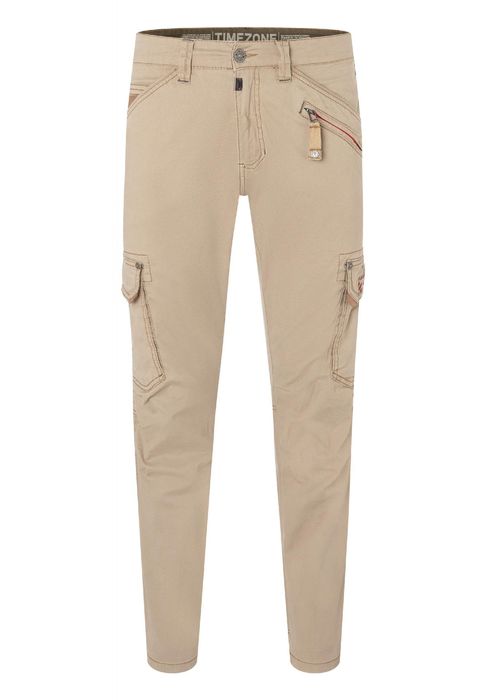 Timezone Timezone Hose Regular Fit mittlere Bundhöhe Slim Legs – Beige, Bild 6