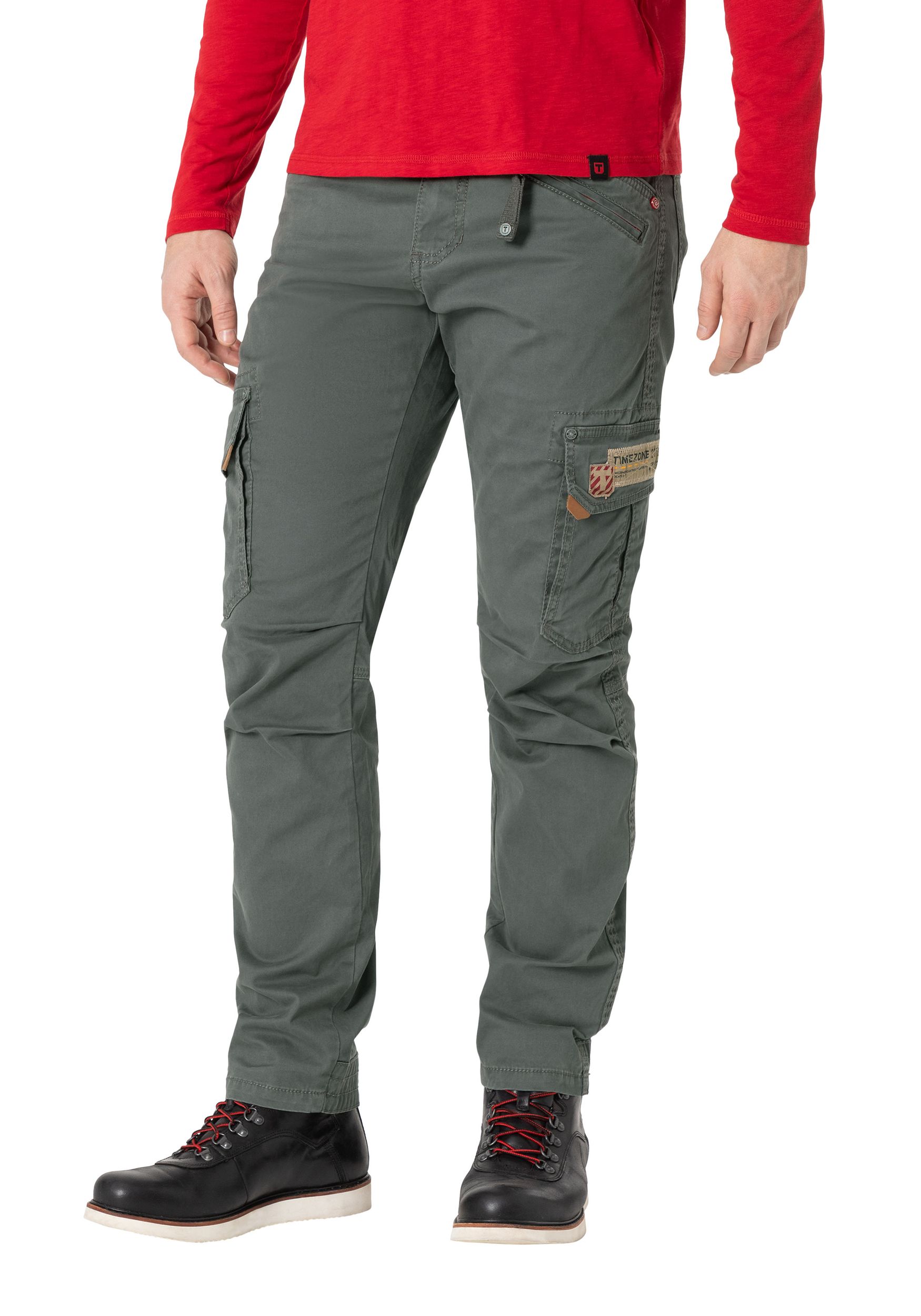 Timezone Timezone Hose Regular Fit mittlere Bundhöhe Slim Legs – Grau, Bild 2