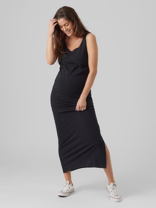 2 in 1 Umstands Maxi Kleid MLMIA NELL, Farbe: Schwarz-2