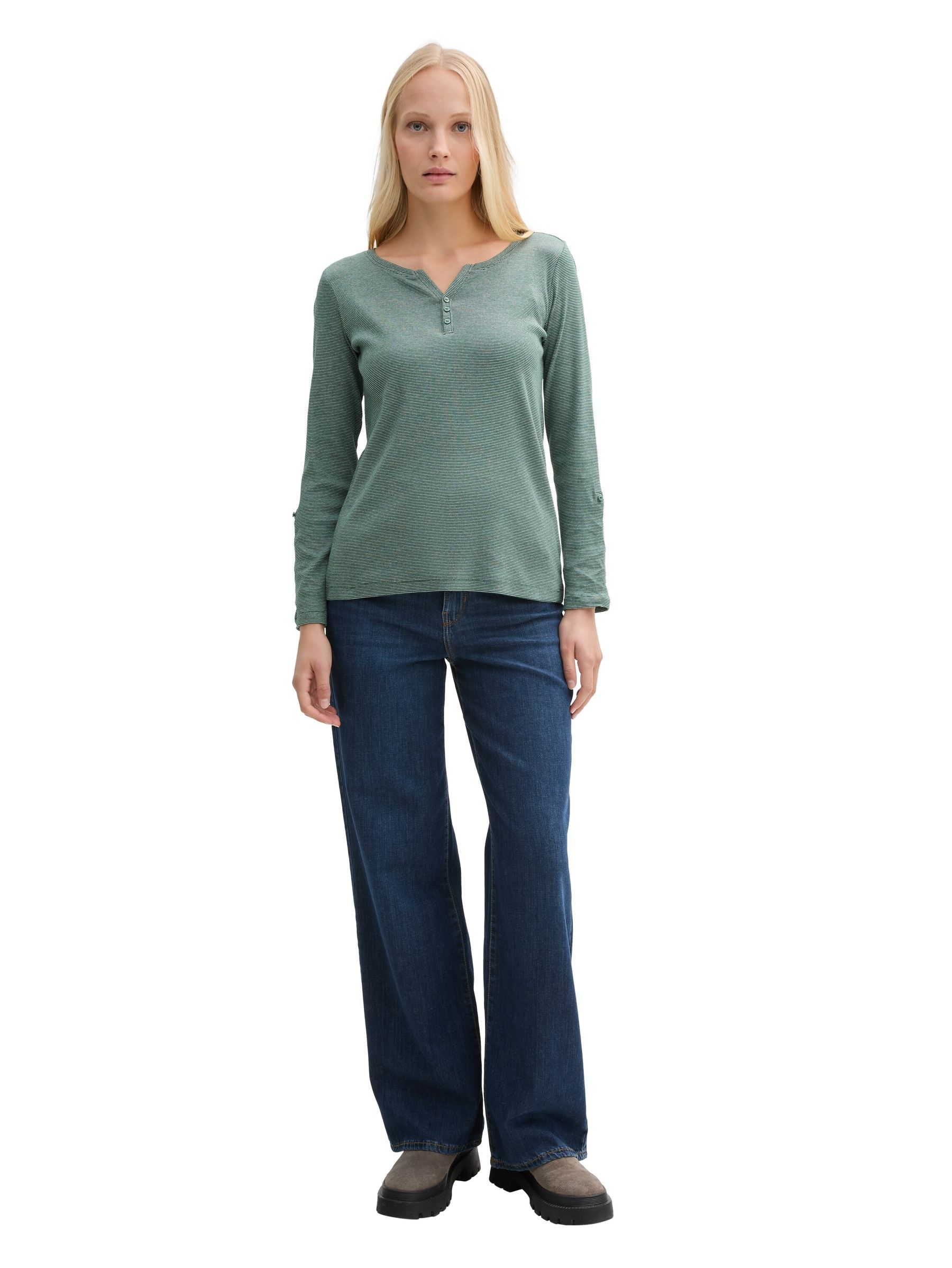 Tom-Tailor_202506_37444_1024036_2.jpg Gestreiftes Langarm Shirt mit Henley