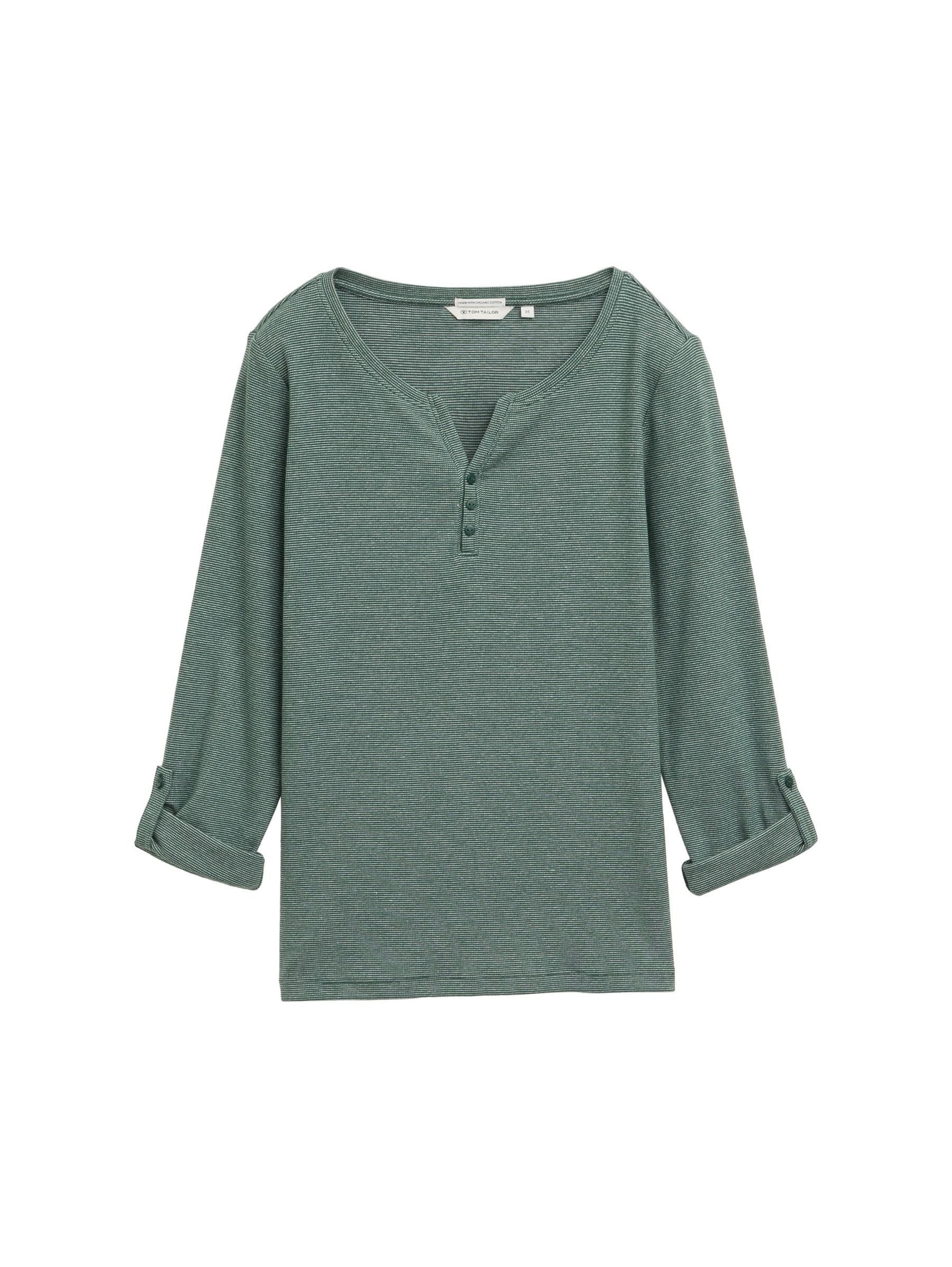 Tom-Tailor_202506_37444_1024036.jpg Gestreiftes Langarm Shirt mit Henley