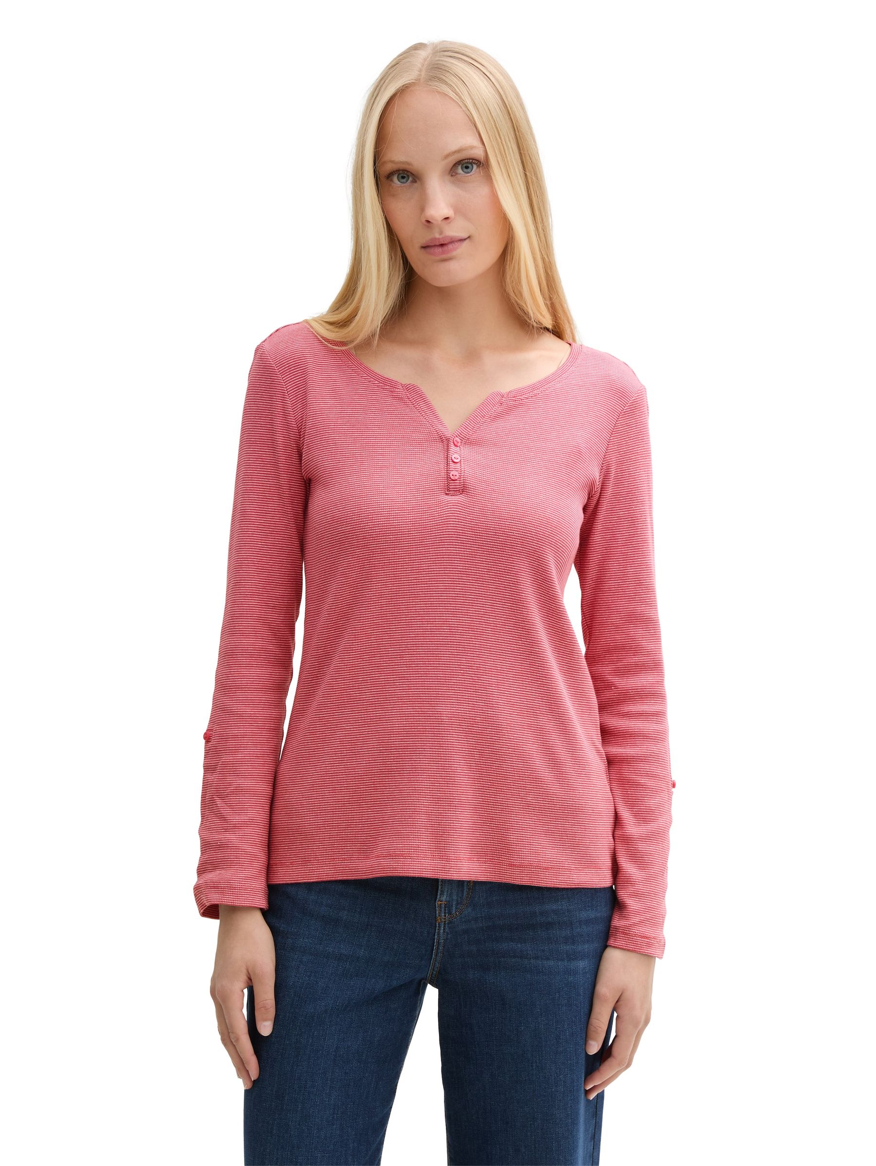 Tom-Tailor_202506_37445_1024036_6.jpg Gestreiftes Langarm Shirt mit Henley
