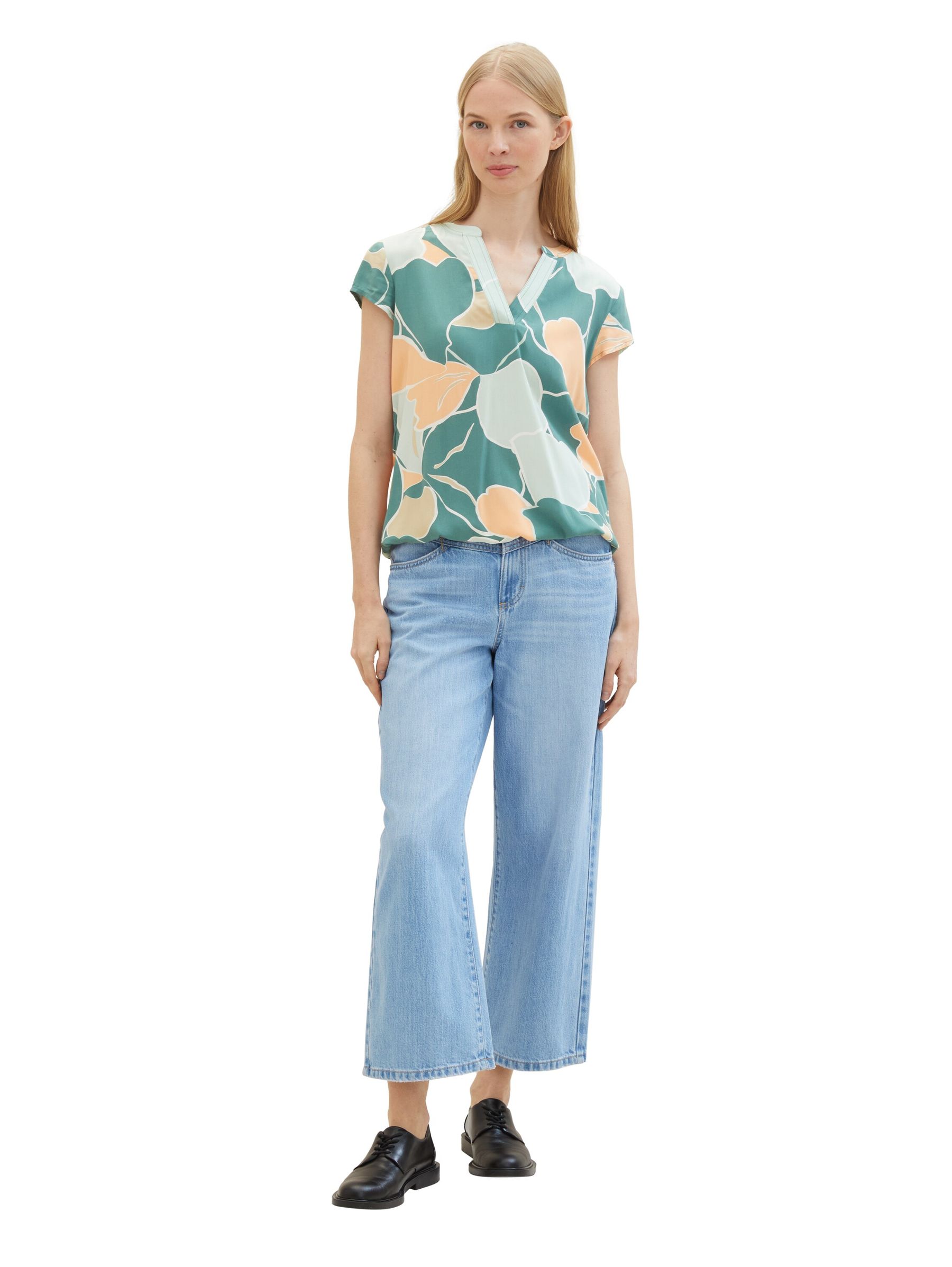 Tom-Tailor_202406_34845_1035245_3.jpg Gemusterte Kurzarm Bluse