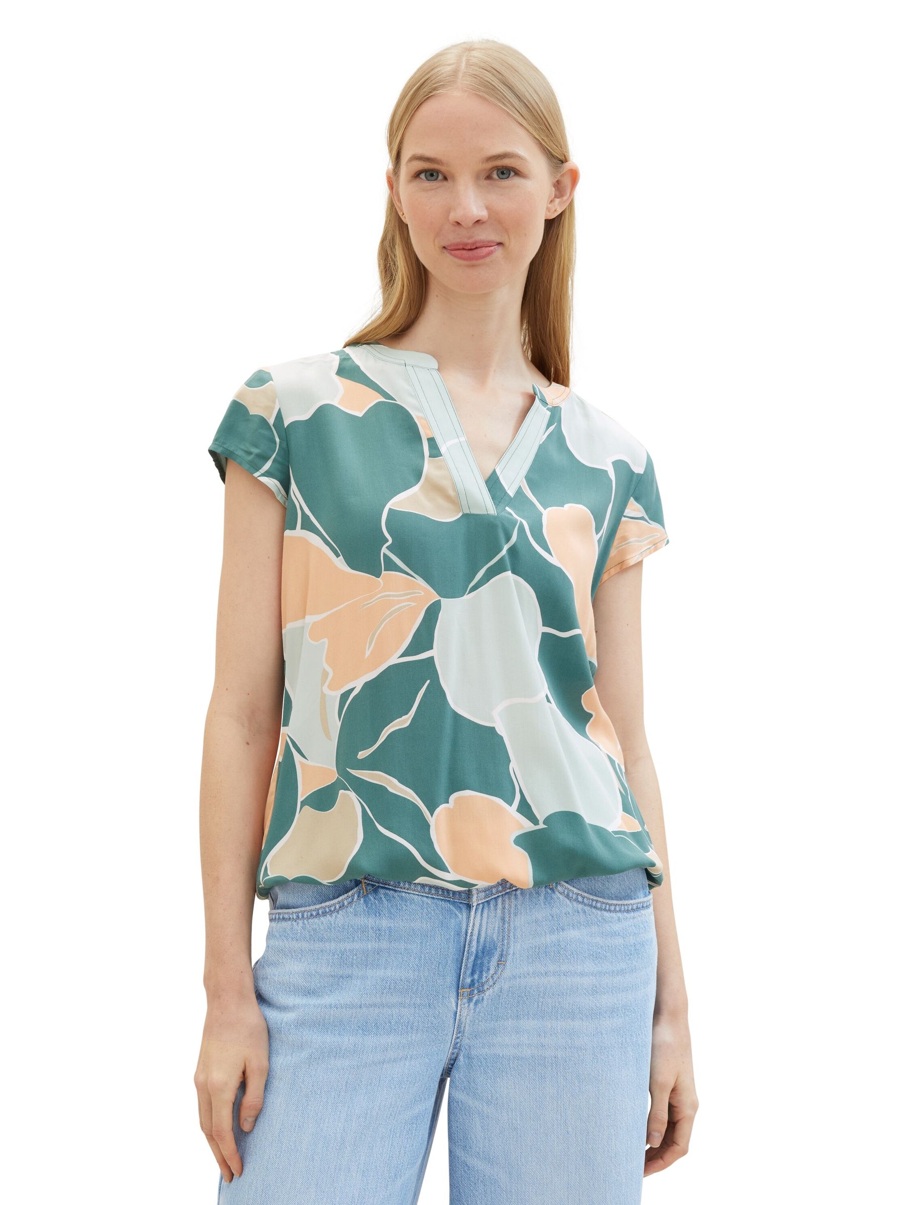 Tom-Tailor_202406_34845_1035245_5.jpg Gemusterte Kurzarm Bluse