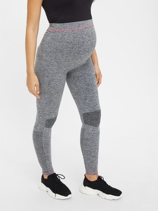 Mamalicious Umstands Sport Leggings MLFIT, Farbe: Grau