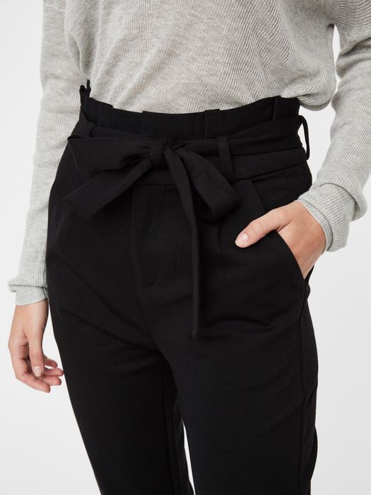 Vero Moda VERO MODA Paperbag Stoffhose mit Bindeband VMEVA – Schwarz, Bild 4