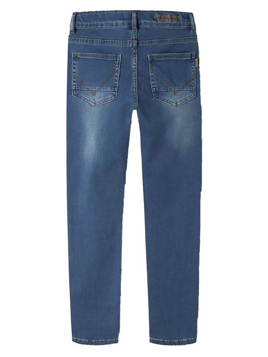 Name It NAME IT Stretch Jeans Slim Fit Verdeckter Reißverschluss – Blau, Bild 8