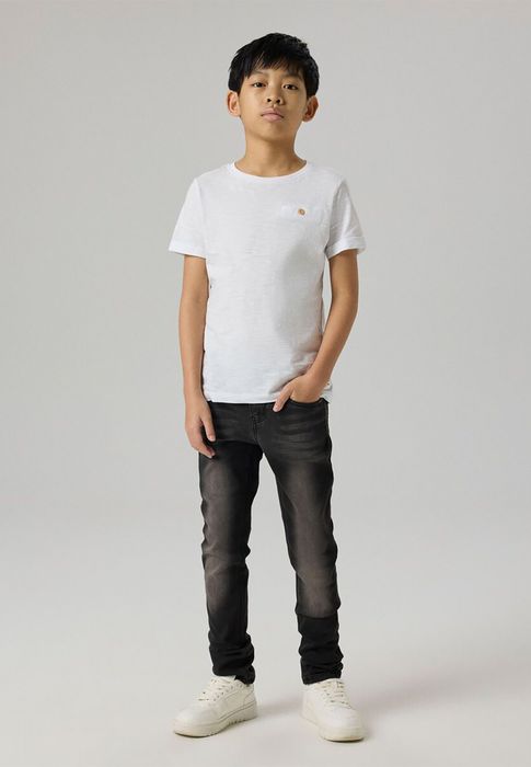 NAME IT Stretch Jeans Slim Fit Verdeckter Reißverschluss, Farbe: Schwarz