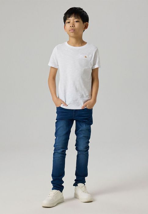 NAME IT Stretch Jeans Slim Fit Verdeckter Reißverschluss, Farbe: Dunkelblau