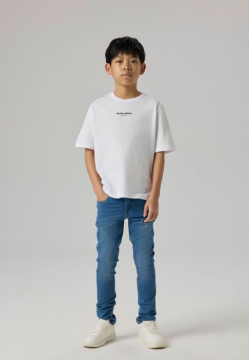 NAME IT Stretch Jeans Slim Fit Verdeckter Reißverschluss, Farbe: Blau