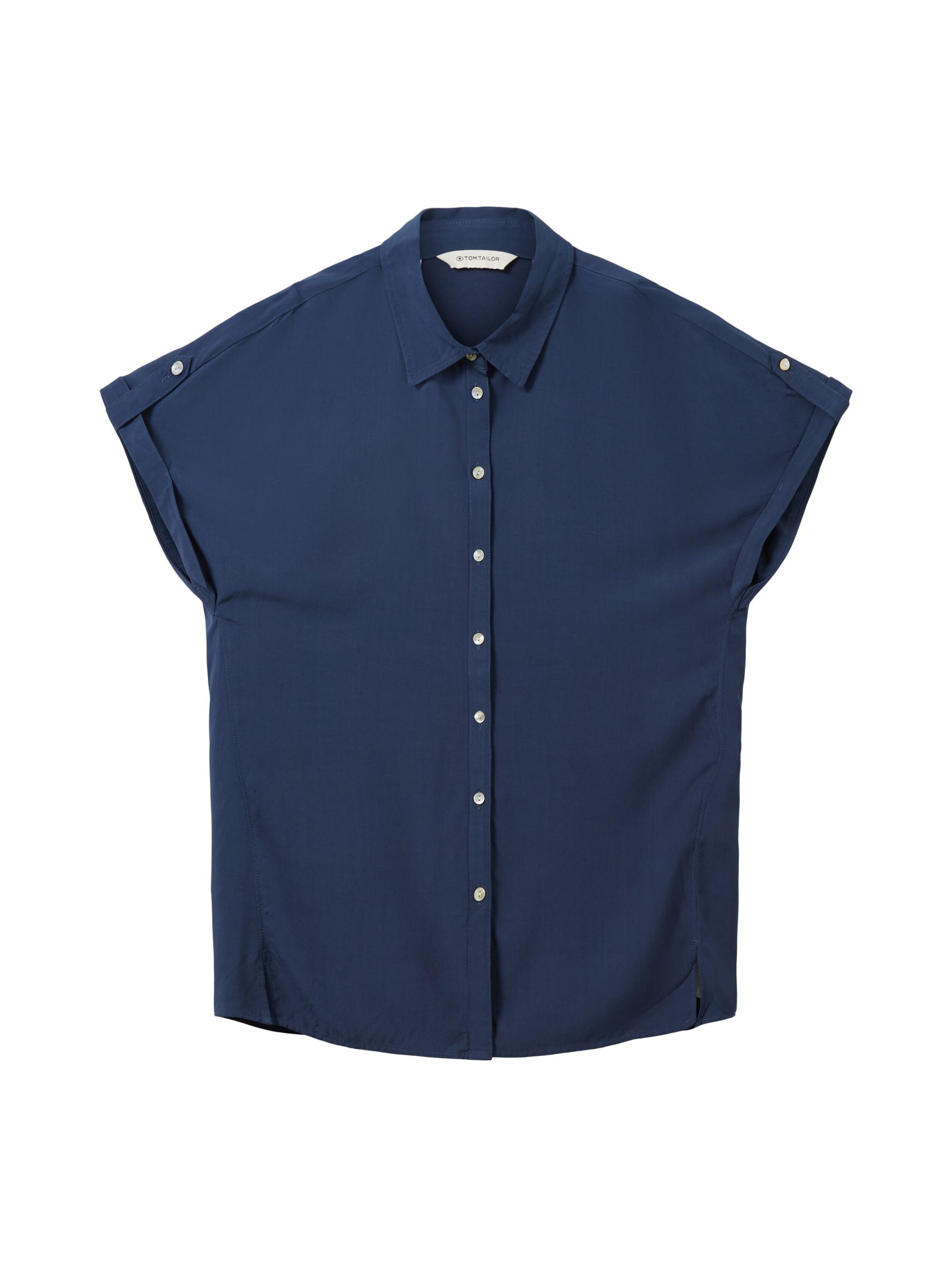 Tom-Tailor_304_11758_1037229.jpg Lockere Bluse Kurzarm Legeres Kragenhemd
