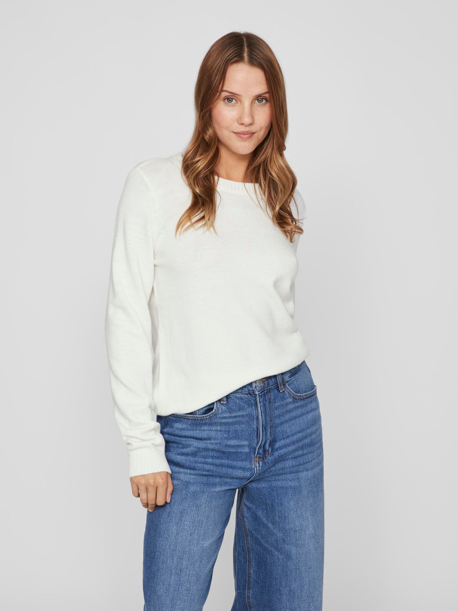 VILA_NOOS2024_3285350_14054177.jpg Dünner Rundhals Strickpullover VIRIL