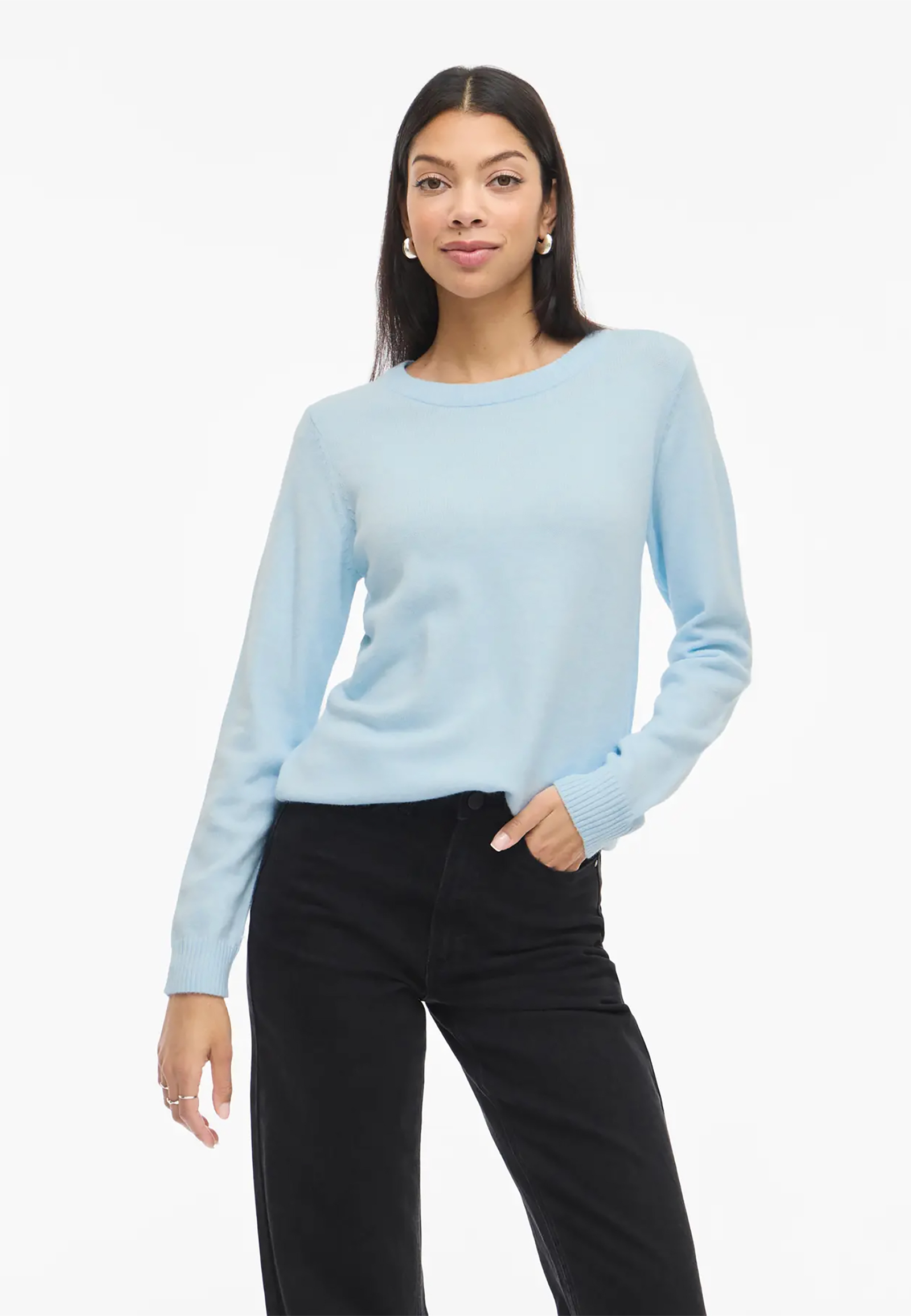 Dünner Rundhals Strickpullover VIRIL Dünner Rundhals Strickpullover VIRIL