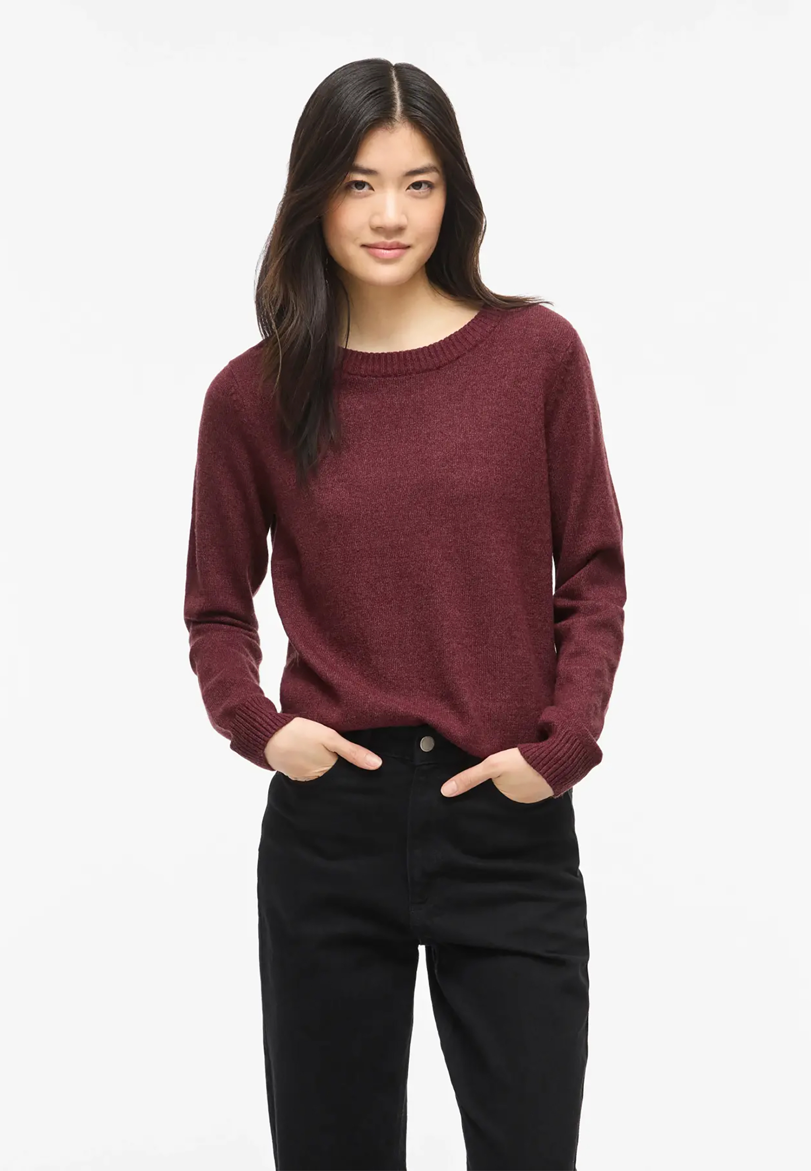 Dünner Rundhals Strickpullover VIRIL Dünner Rundhals Strickpullover VIRIL