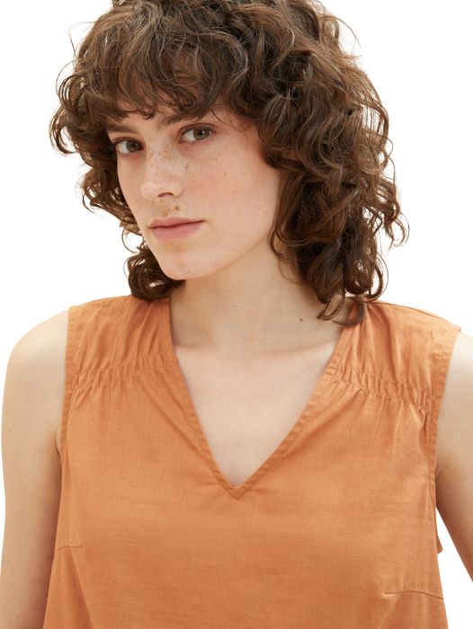 Tom Tailor TOM TAILOR Ärmellose Bluse BLUSENTOP – Braun, Bild 5