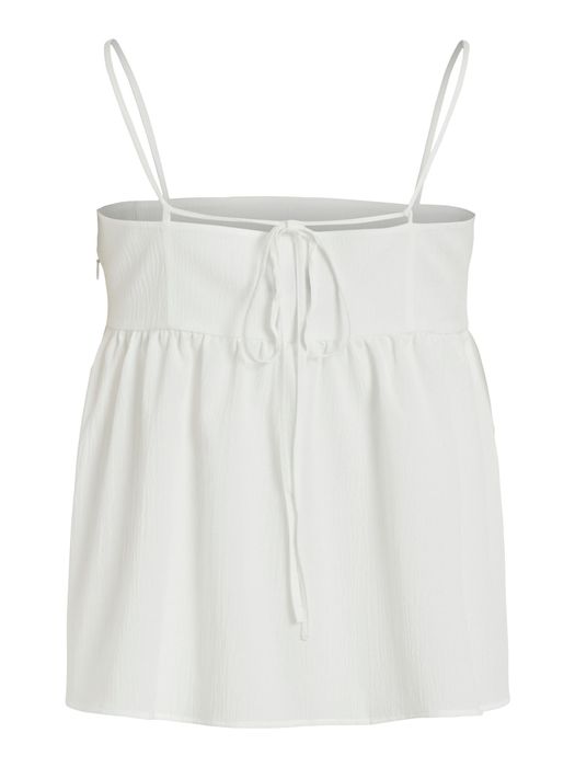 Vila Babydoll Trägertop mit Strukturgewebe VIKADIA – Weiß, Bild 8