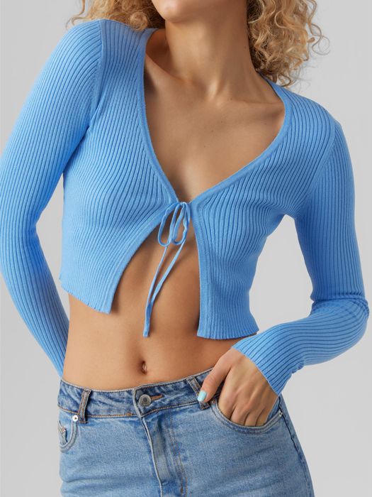 Vero Moda Cropped Strickjacke VMGLORY – Babyblau, Bild 5