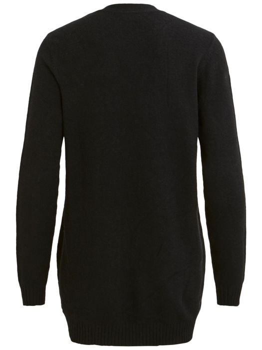Vila Basic Cardigan Stretch Cozy Knit Feinstrick Jacke mit Taschen VIRIL – Schwarz, Bild 4