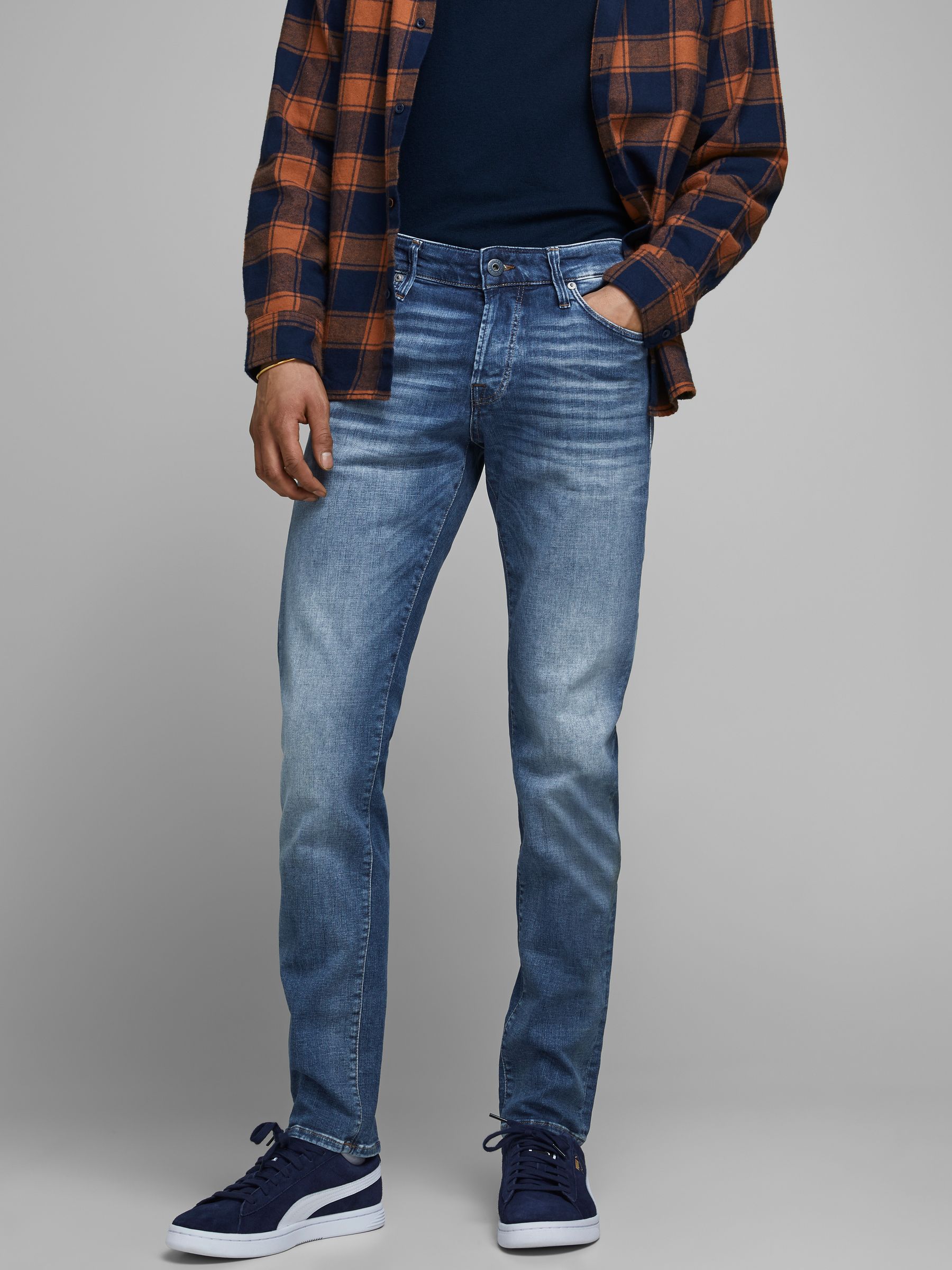 Jack & Jones JACK & JONES Slim Fit Jeans JJIGLENN JJICON – Blau, Bild 2