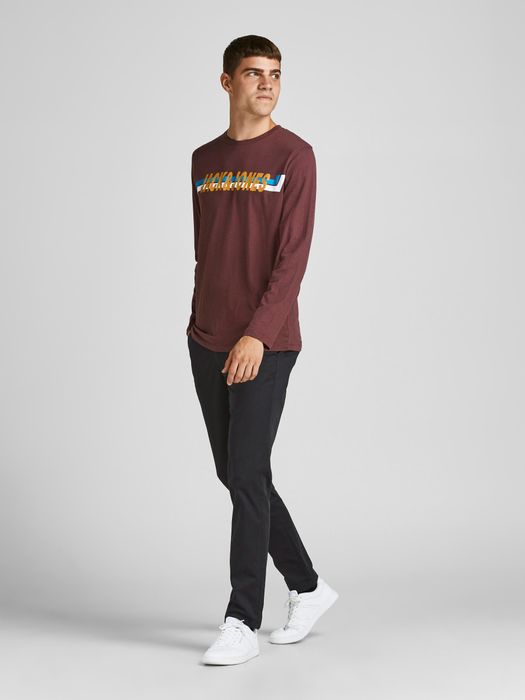 Jack & Jones JACK & JONES Slim Fit Chinohose JPSTMARCO JJBOWIE – Schwarz, Bild 3