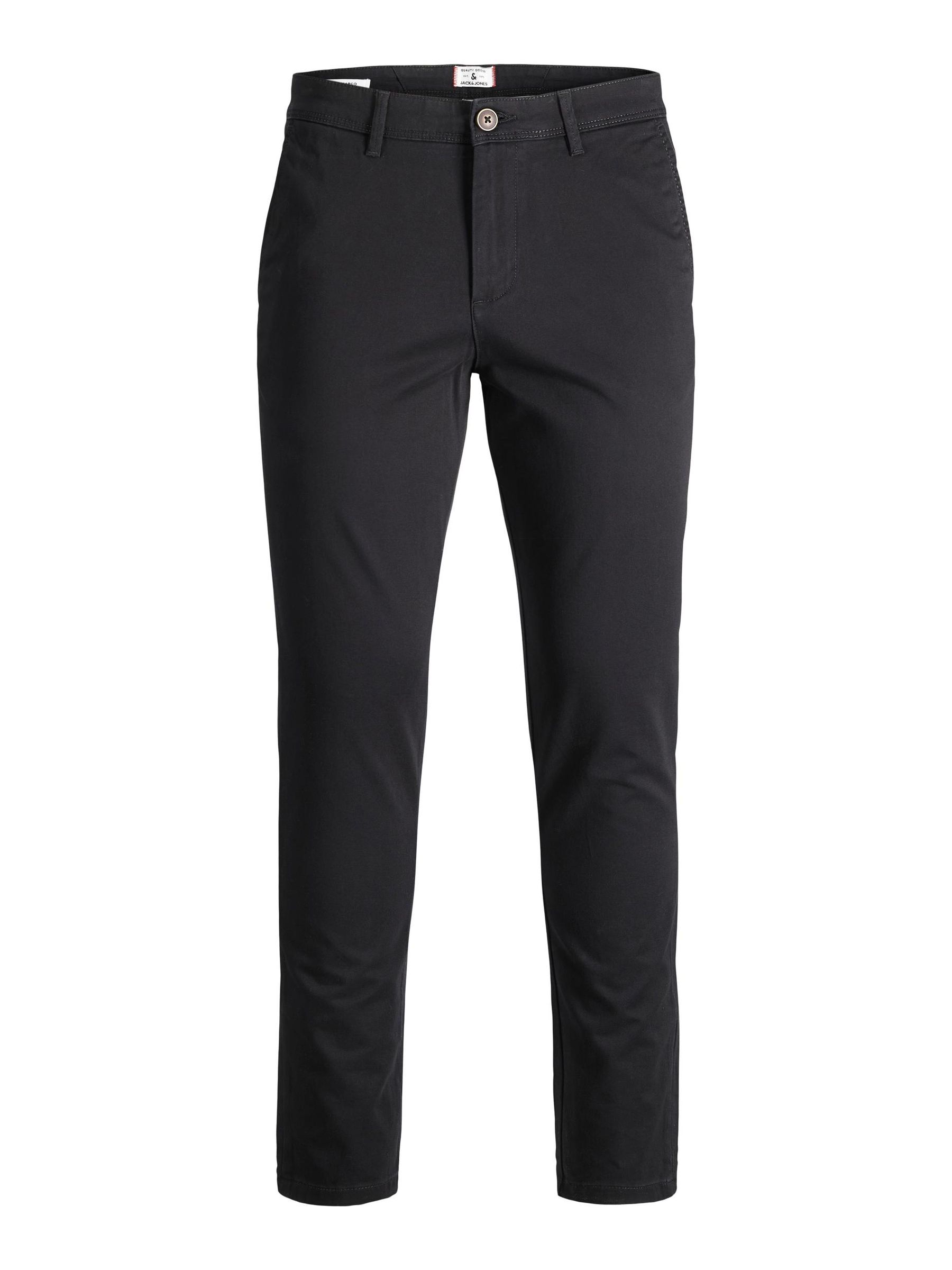 Jack & Jones JACK & JONES Slim Fit Chinohose JPSTMARCO JJBOWIE – Schwarz, Bild 1