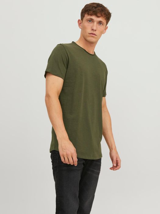 JACK & JONES Basic T-Shirt JJEBASHER, Farbe: Grün