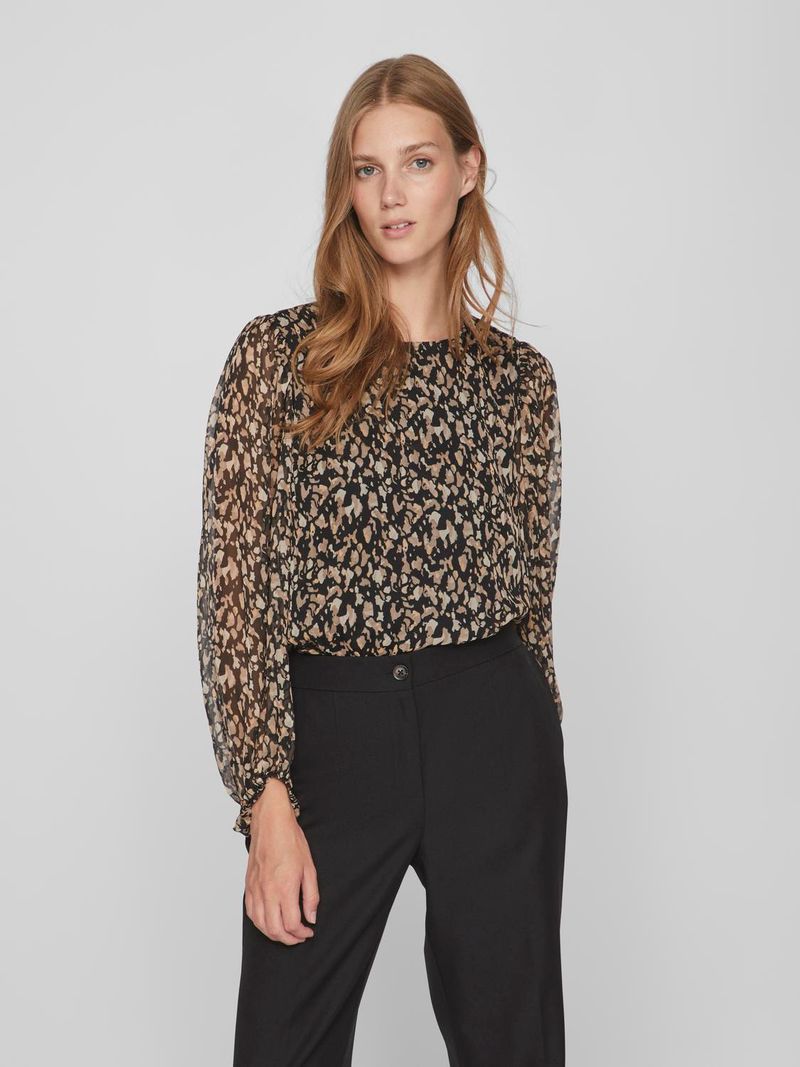 Vila VILA Bluse VIFALIA – Dunkelbraun, Bild 2