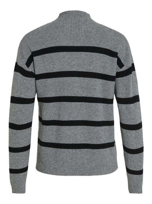 Vila VILA Streifen Strickpullover VIRIL – Grau, Bild 8